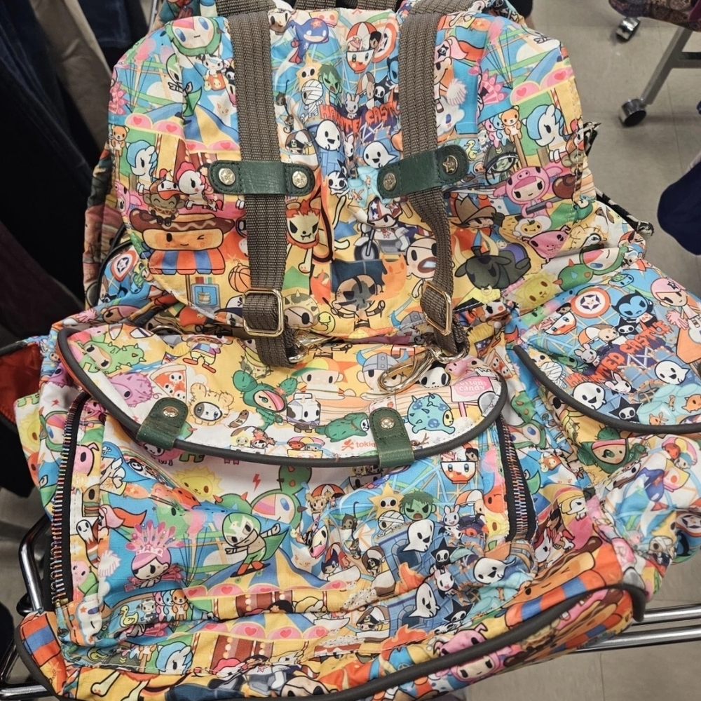 Colorful Character Print Backpack